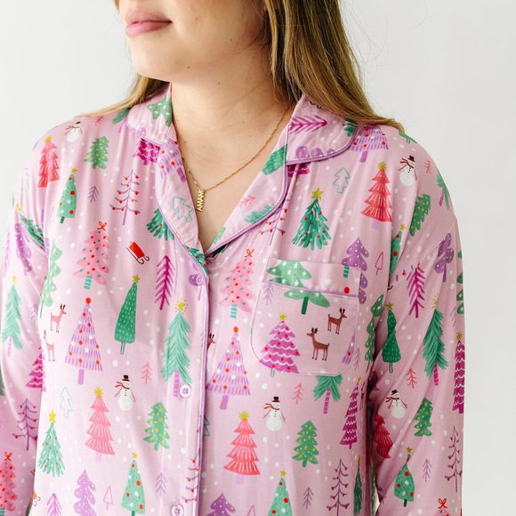 Little Sleepies Merry & Bright Women's Pink Sleep Shirt - Picture 3 of 14
